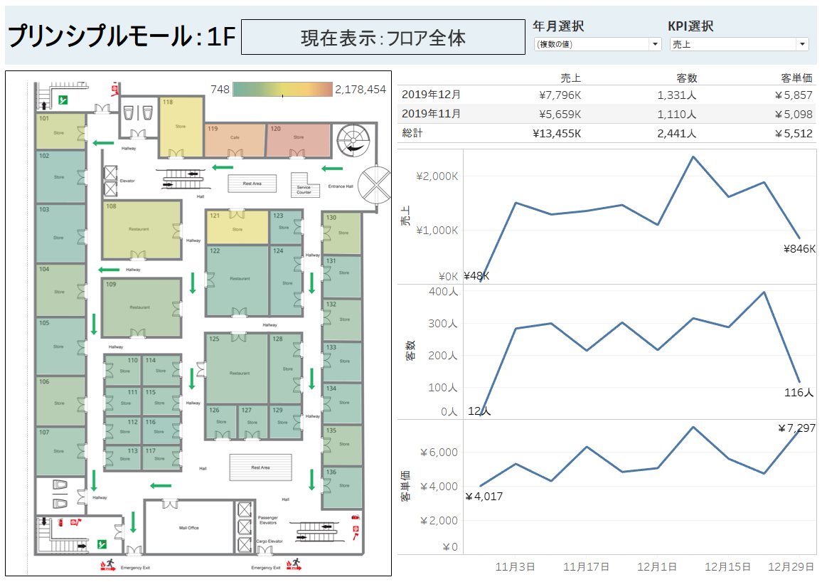 フロアマップでカスタムポリゴンマップを作成する方法と注意点【Tableau】